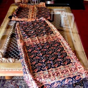 Vintage Hand Made Beaded Skirt and Top - Afghani